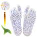 Tinging reflex zone massage socks reflexology socks with acupressure pen pressure point socks for foot reflex zones socks massage socks foot reflex zone massage socks with foot massage tools (men (40-44)