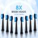 Electric Toothbrush with 8 Dupont Brush Heads | 5 Modes | IPX7 Waterproof | 38000 VPM Motor | 2hrs Fast Charge | Powered & Rechargeable Sonic Toothbrush for Whitening | Adult Oral Care - Buy Online on GoSupps.com