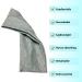 Westend Choice 7cm Wide Headband - Grey Stretchy Hairband for Gym & Yoga - Buy Online on GoSupps.com