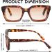 FEISEDY Reader Sunglasses B2895 - Tinted Reading Glasses for Women & Men | Square Leopard Frame & Gradual Tea Lens 2.5x - International Shipping Available - Buy Online on GoSupps.com