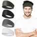 Headband women and men headband sport adjustable wide moisture -fitting welding tape training welding straps for yoga running fitness hiking and cycling (4 pieces) Color 1