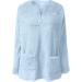 AMhomely Women's Plus Size Double Fleece Hooded Jumper - Soft Teddy Fleece, V Neck, Winter Lounge Wear - Blue L - Buy Online on GoSupps.com