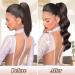 Feshfen 60cm Ponytail Hair Extension - Wavy Curly Synthetic Extensions for Women - Brown & Blonde - Buy Online on GoSupps.com