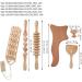 Healvian Wooden Lymphatic Drainage Tool Set | 5-Piece Maderoterapia Kit | Wood Massage & Gua Sha Tools for Body Muscle Recovery - Buy Online on GoSupps.com