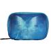 Pfrewn Pill Organizer Case 7 Day Stars Galaxy Butterflies Travel Pill Box with Zipper Portable Small Weekly Vitamin Medicine Supplement Holder Pouch Bag