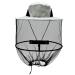 MUNSKT Mosquito Head Net Grey Sun Hat Foldable Cap with Face Netting Cover Quick Dry Wide Brim Protection Mask Breathable Anti Insects Bug Bee for Outdoor Hiking Camping Gardening Fishing