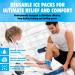 Large Reusable Gel Ice Packs (2 Pack) for Hot and Cold Therapy - Knee, Shoulder, Back, Wrist - Pain Relief and Rehabilitation - 6x12 Inch - Blue - Buy Online on GoSupps.com