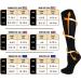 Actinput Compression Stockings - 4 Pairs Colorful Support Socks for Men & Women | Ideal for Sports Travel & Nurses - Size S-M White - Buy Online on GoSupps.com