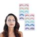 NICENEEDED 7 Pairs Colorful False Eye Cluster Lashes Cosplay Full Faux Eye Lash Extensions Halloween Curly Fluffy Artificial Fake Lashes for Women and Girls Eye Makeup
