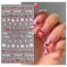 JMEOWIO 3D Embossed Fruit Nail Art Stickers - Strawberry Lemon Decals for 5D Spring Summer Nail Designs | Self-Adhesive Pegatinas U as | 4 Sheets - Buy Online on GoSupps.com