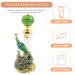 Beaupretty Vintage Peacock Perfume Bottle - Elegant Green Crystal Essential Oil & Fragrance Decor - Buy Online on GoSupps.com