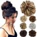 Lelinta Hair Bun Extensions Wavy Curly Messy Donut Chignons Hair Piece Wig Hairpiece Dark Ginger Mix Bleach Blonde onesize Dark Ginger Mix Bleach Blonde