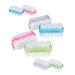 Relaxdays nail brush set of 8 double-sided hand brush with hard bristles plastic HBT: 3.5 x 8.5 x 3.5 cm colorful