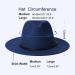 Wide Brim Fedora Hats for Women and Men - Two Tone Felt Panama Hat with Belt Buckle - Buy Online on GoSupps.com