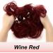 JJstar Messy Hair Bun Scrunchie Wine Red - Curly Wavy Chignon for Women and Girls - Synthetic Hair Accessories - Buy Online on GoSupps.com
