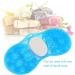 Blue Silicone Shower Foot Scrubber Massager with Pumice Stone - Exfoliating Bath Mat for Foot Massage and Cleaning - Buy Online on GoSupps.com