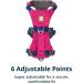 Adventure-Ready Luffwear Flagline Dog Harness with Handle | Light Adjustable Strong V-Ring in Alpine Glow Pink - Medium - Buy Online on GoSupps.com