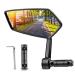 CLMILY & Z Bicycle mirror handlebar ends convex automotive glass lens for the handlebars of wider angle rotatable e-bike mirror scratch-resistant universal back mirror (left) normal size left