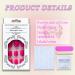 Fuscia Pink Square Short Press On Nails - 24 Pcs Glossy False Nails for Women & Girls | Artifical Acrylic Nails with Designs - Style 14 - Buy Online on GoSupps.com