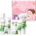Skincare Gifts for Teenage Girls - Aloe Vera Skin Care Sets & Kits - 7PCS Pamper Gift Sets with Cleanser-Toner-Eye Cream-Serum-Cream-Lip Balm-Face Gel - Hydrate Moisturize Improve Refresh Lock Water 7PCS ALOE VERA