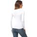 AUHEGN Women's Mock Turtleneck Top - Slim Fit Base Layer Shirt in White - Buy Online on GoSupps.com