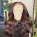 TAYESHA 14 Inch Chocolate Brown Lace Front Human Hair Wig | 150% Density Auburn Short 13X4 Body Wave | Colored HD Transparent Glueless Pre Plucked Wig - Buy Online on GoSupps.com