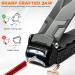 DRMODE Heavy Duty Nail Clippers with Catcher - Ultra Sharp Ergonomic Fingernail & Toe Nail Clippers for Men - Mess Free Self Collecting Design - Buy Online on GoSupps.com