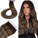 Hetto tape in extensions real hair brown tape extensions real hair smooth hair recovery tape real hair remy taep extensions dark brown to ash blond #4/18/4 30cm 40g 30 cm 1-2 #4/18/4