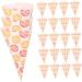 HOMSFOU 250 Pcs Popcorn Bag Cotton Candy Cones Pink Gift Bags Cones Rolling Papers Flavored French Fry Holder Cone Shaped Treat Bags Paper Bags Candy Cone Bags Child Biscuit Halloween - Buy Online on GoSupps.com