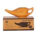 HealthGoodsIn Premium Handcrafted Durable Ceramic Neti Pot with Salt for Sinus - Dishwasher Safe 225 Ml Freckle Pattern - (Orange)