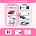 Multipurpose Yoga Pilates Bar Set with Resistance Bands & Jump Rope | Travel-Friendly Home Gym Equipment for All Heights | Complete Body Fitness Workout in Pink - Buy Online on GoSupps.com