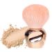Powder brush make -up brush blush brush powder brush makeup face brush for loose or pressed fixing powder bronzer brush professional powder brush plush fibers nail dust brush (gold)