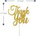 Tenhaisi Gold Glitter Thank You Cake Topper for Thanksgiving Day - Bridal Shower - Holiday Home Supplies - Mom Dad Birthday Party Cake Decorations - Buy Online on GoSupps.com