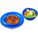 Spill Proof Scoop Plate and Bowl Non Skid Padded Bottom Adaptive Self Feeding Dinnerware for Elderly Disabled