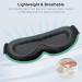 Buy Gritin 100% Light Blocking Sleep Mask - Ergonomic 3D Design Ultra Soft & Comfortable - Perfect for Men & Women - Ideal Eyelash-Friendly Sleeping Glasses in Cyan - Buy Online on GoSupps.com