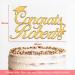 Personalised Graduation Cake Topper - Congrats Hat - Custom Acrylic Topper for University Students (Gold) - Buy Online on GoSupps.com