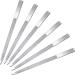 6 Pieces Diamond Nail File Stainless Steel Double Side Nail File Metal File Buffer Fingernails Toenails Manicure Files for Salon and Home (Sliver 7 Inch) Sliver 7 Inch (Pack of 6)
