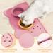 Waterproof Silicone Bowl Pad for Small Dogs & Cats - 44x25 cm Pink Cat Bowl Mat - Buy Online on GoSupps.com
