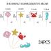 24 PCS Ocean Sea Theme Cupcake Toppers Sea Theme Birthday Party Cupcake Picks Dessert Decorations Supplies Baby Shower Birthday Anniversary Party Supplies - Buy Online on GoSupps.com