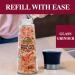 Himalayan Chef Pink Salt with Chipotle Grinder - 10.58 Oz Tall Glass Grinder - Buy Online on GoSupps.com