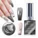 U-Shinein Metallic Painting Gel for Nail Metallic Liner Update Painting Gel Kit Strong Reflection Nail Gel Nail Art Paint UV Nail Gel Nail Liner Gel Black Grey