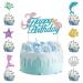 NICENEEDED 31 Pcs Ocean Sea Animals Cupcake Toppers Whale Octopus Fish Cupcake Picks Mermaid Happy Birthday Cake Toppers for Ocean Animals Theme Baby Shower Birthday Cake Decor Supplies
