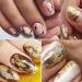 Gzmayuen Leaf Gold Nail Art Glitter Foil Flakes for Nail Decoration | 2 Boxes Golden Aluminum Foil Seedlettes - Buy Online on GoSupps.com