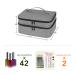 KGMCARE Travel Nail Polish Organizer - Holds 42 Bottles - Large Capacity Double-Layer Carrying Case for Manicure Set - Portable Storage Bag in Gray - Buy Online on GoSupps.com