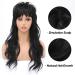 BESUTNG 80s 90s Mullet Wig for Black Women - 22 inch Long Black Synthetic Split Wig with Bangs and Fringe for Cosplay - Buy Online on GoSupps.com