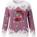 Women's Christmas Snowman & Penguin Print Sweatshirt - Pink M - Buy Online on GoSupps.com