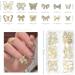 24 Pcs Gold Butterfly Nail Charms - Luxury 3D Alloy Nail Gems for DIY Nail Art Decoration | qiipii Nail Supplies - Buy Online on GoSupps.com