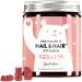 Keratin gummy bears - for healthy hair & strong nails - support against hair loss with vitamin C E selenium zinc copper & biotin - 400mg keratin - 60 pieces - Bears with benefit
