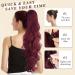 BARSDAR 65 cm Burgundy Wavy Ponytail Extension - Synthetic Hair for Women & Girls - Easy Clip-In Curls - Buy Online on GoSupps.com