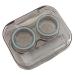 Kiskick contact lens container transparent colorful contact lens container holder with a cute loop design easy to open lid color visibility complete protection transparent light green
